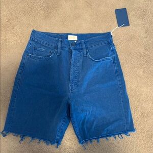 Mother Blue Denim Cutoff Shorts